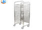 RK Ustensiles de Cuisson Chine Foodservice NSF En Acier Inoxydable Mobile Alimentaire Chariot GN1/1 Pan Plateau Chariot Four Rack