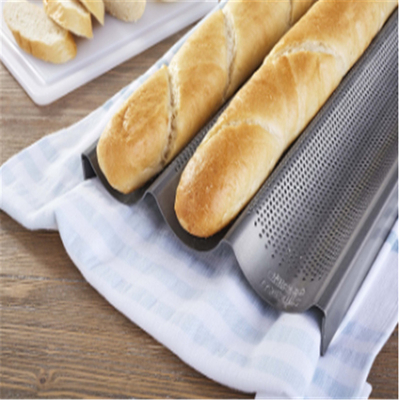 RK Ustensiles de Cuisson Chine Foodservice NSF Pleine Grandeur 16 Jauge 5 Rangées En Aluminium Antiadhésif Baguette Pain Plateau De Cuisson