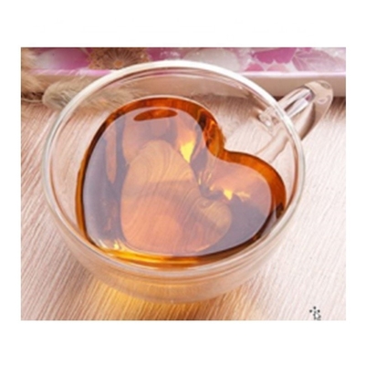 150ml 240ml 300ml en forme de coeur tasses à lait à haute teneur en borosilicate tasses à thé tasse à café en verre à double paroi isolée
