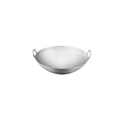 40 * 12 Cm Commercial Double Oreille Wok Brûleur Ustensiles De Cuisine Ustensiles De Cuisine Non Bâton En Acier Au Carbone Grand Pour Les Restaurants