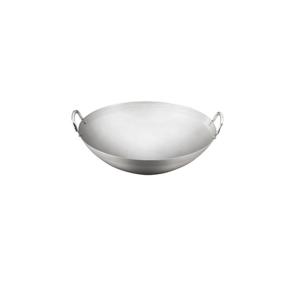 Ustensiles de cuisine commerciaux de 43*12cm ustensiles de cuisine brûleur de Wok à Double oreille en acier au carbone antiadhésif pour Restaurants ou Ho