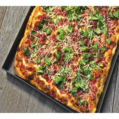 Ustensiles de cuisson Rk China-Hard Coat Rectangle en aluminium anodisé Square Detroit Pizza Plaque de cuisson et plateau à gâteaux
