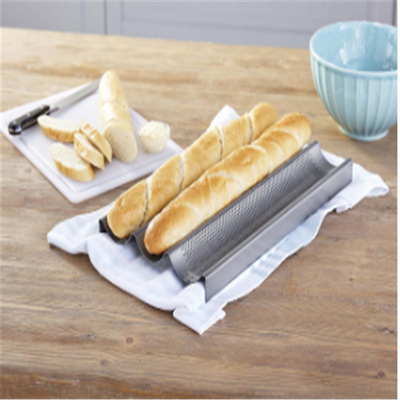 RK Ustensiles de Cuisson Chine Foodservice NSF Pleine Grandeur 16 Jauge 5 Rangées En Aluminium Antiadhésif Baguette Pain Plateau De Cuisson