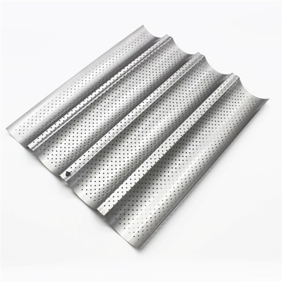 Ustensiles de cuisson RK China Foodservice NSF Moules perforés à 3 emplacements Baguette Plateau de cuisson Moule à pain français