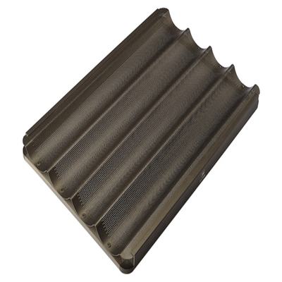 RK Ustensiles de Cuisson Chine Foodservice NSF Antiadhésif 5 Flûte Perforé En Aluminium Français Baguette Plateau À Pain