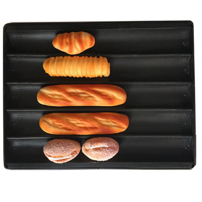 RK Ustensiles de Cuisson Chine Foodservice NSF Antiadhésif 5 Flûte Perforé En Aluminium Français Baguette Plateau À Pain