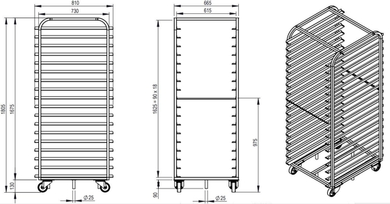 Ustensiles de cuisson Rk China-Flatpack Grille de four double en acier inoxydable