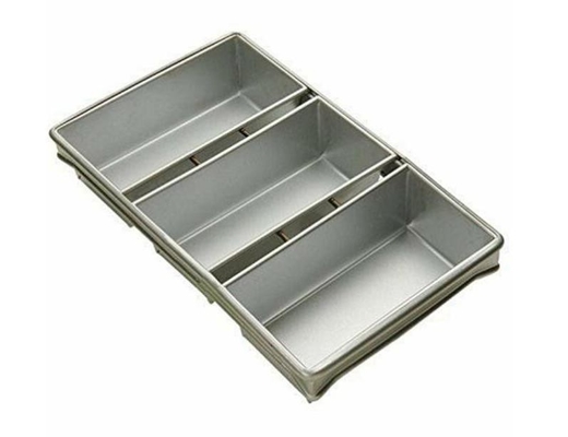 Rk Bakeware China Foodservice 906925 Ustensiles de cuisson commerciaux Moule à pain à 6 sangles Argent