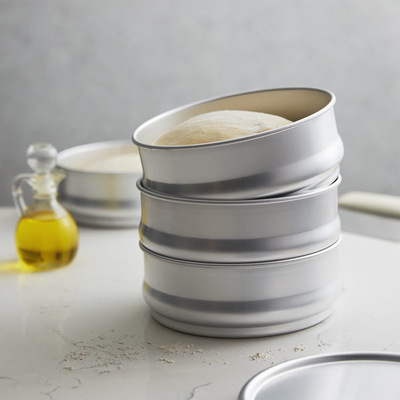 Ustensiles de cuisson Rk China Foodservice Round Pâte en aluminium empilable Pan d'épreuvage