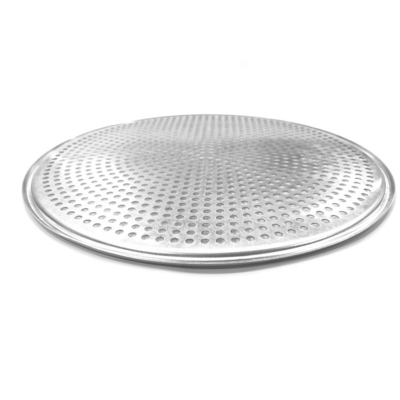 Plateau en aluminium de 8 pouces fabricant plateau en aluminium cercle trous four en métal plateau à pizza moule à pizza perforé