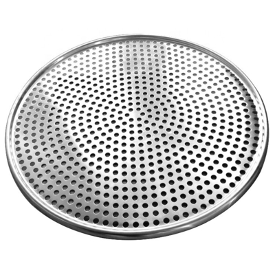 Moule à pizza rond perforé de 11 pouces avec trous plaque de cuisson en aluminium plateau à pizza bandejas para panaderia