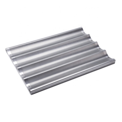 Moule à pain français en aluminium à 4 fentes plaque à pâtisserie baguette pour bar ou boulangerie ou restaurant