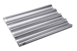 Moule à pain français en aluminium à 4 fentes plaque à pâtisserie baguette pour bar ou boulangerie ou restaurant