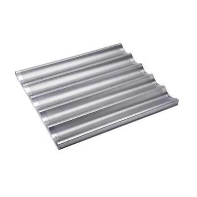 Moule à pain français en aluminium à 5 fentes plaque de cuisson à baguette antiadhésive pour bar ou boulangerie ou restaurant