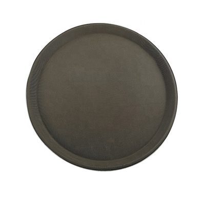 Plateau en plastique rond anti-dérapant commercial grand plateau de service en caoutchouc de plaques en plastique recyclées pour barre