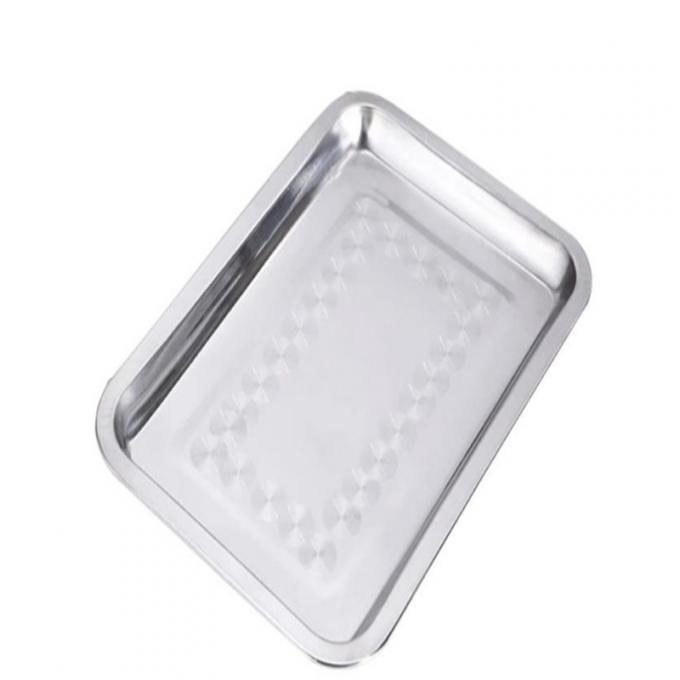 Baking Pan Rectangle Flat Non Toxic Stainless Steel Serving Dish Tray