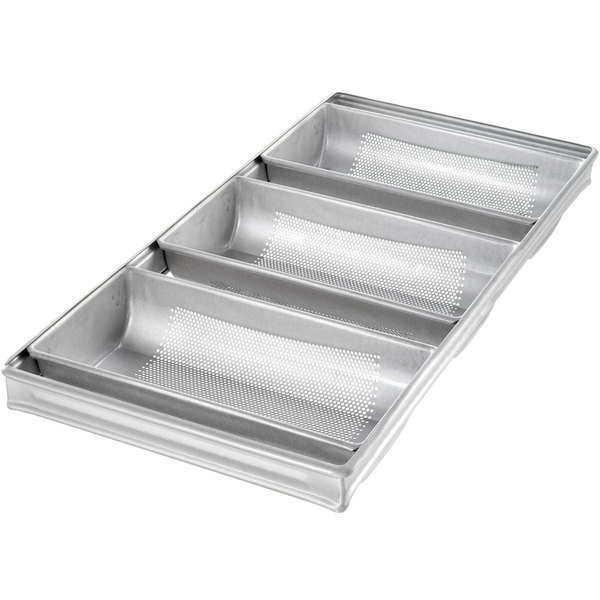 Rk Bakeware China-Foodservice 41145 Glazed 4 Strap Aluminized Steel Hearth Bread Pan