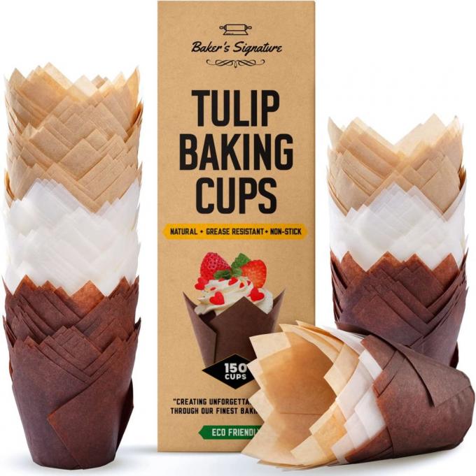 Revêtements de petit gâteau de Rk Bakeware Chine Tulip Baking Paper Cup Paper et revêtement de papier de petit pain