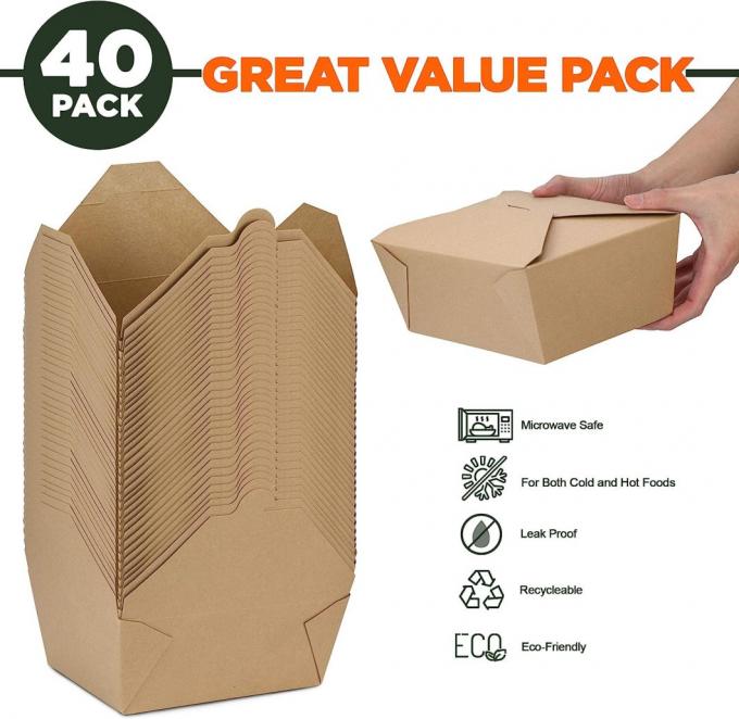 Le papier jetable de Rk Bakeware Chine emballage sortent à boîte de cuisson de papier de boîte à nourriture de repas de déjeuner de conteneur la boîte de gâteau de papier